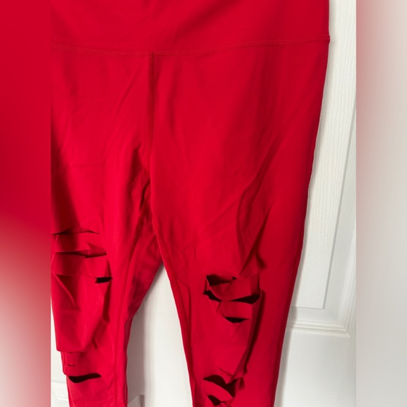 Zyia Red Slashed Luxe Legging - Picture 3 of 7